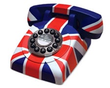 Retro Union Jack Telephone