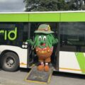 Luppolo, la mascotte di Oktoberfest Cuneo, a bordo dei bus di Bus Company
