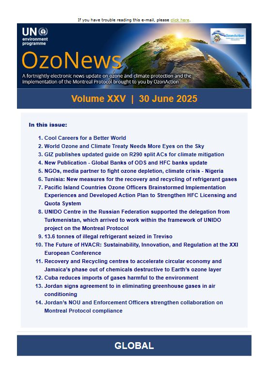 OzoNews Volume XXV, 30 June 2025