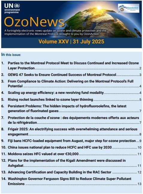 OzoNews Volume XXV, 31 July 2025