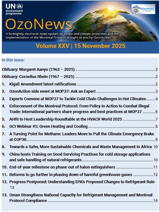 OzoNews Volume XXV, 15 Nov_2025