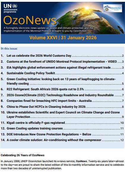 OzoNews Volume XXVI, 31 January 2026