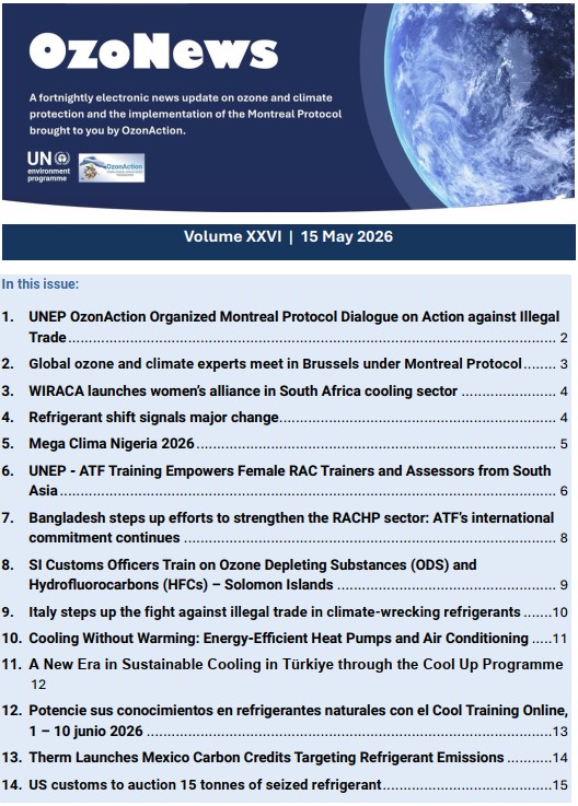 OzoNews Volume XXVI, 15 May 2026