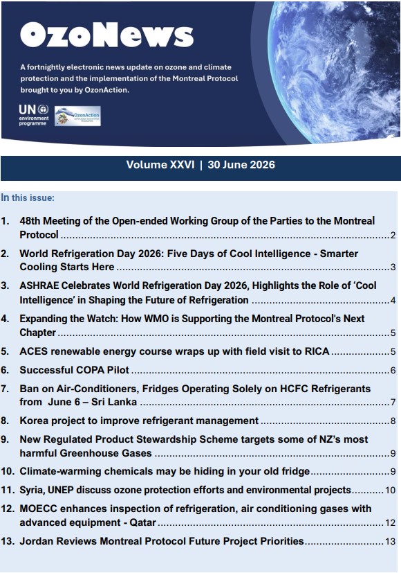 OzoNews Volume XXVI, 30 June 2026