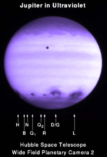 Jupiter after comet SL9 impacted