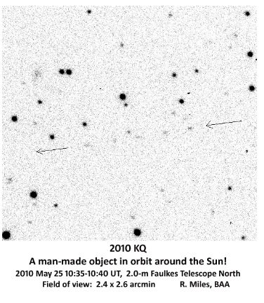 Man-made object orbiting the Sun