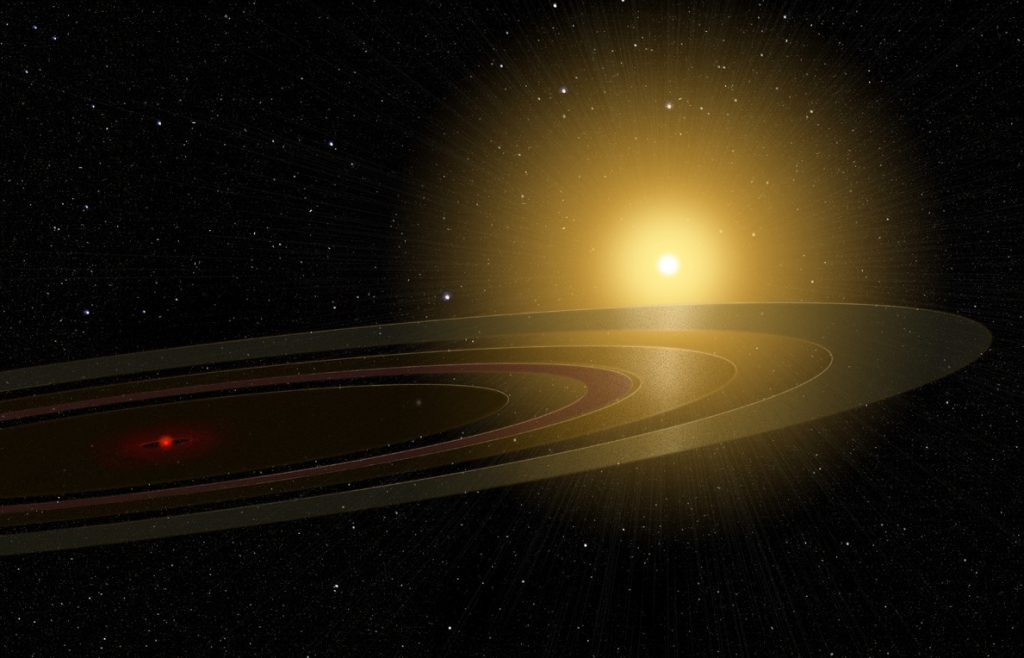 Ringed exoplanet illustration