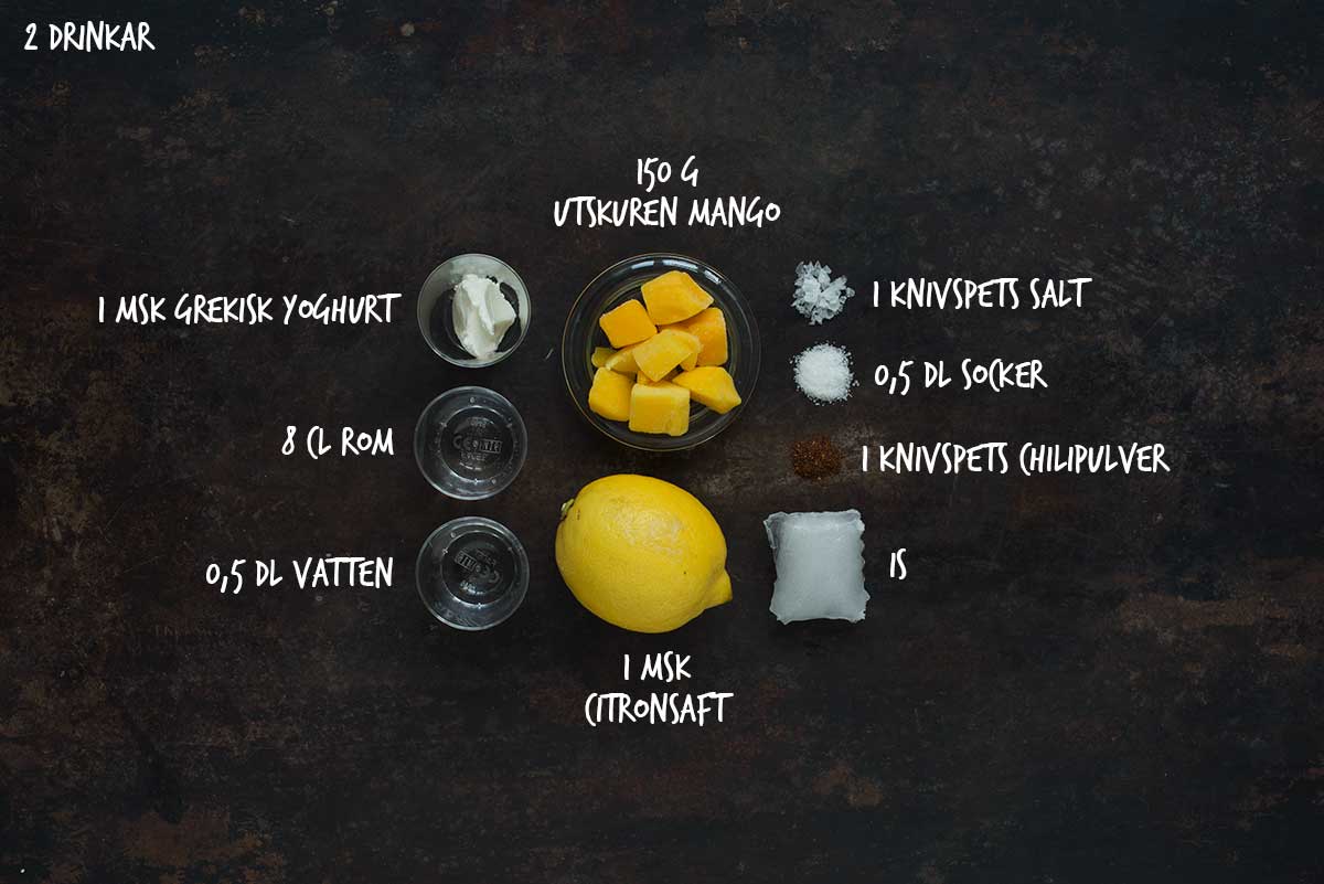 Recept: Frozen mango lassi med rom I Frk. Kräsen