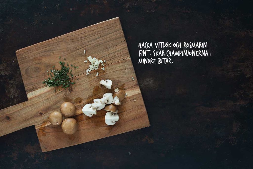 Recept: Pasta med champinjoner och karamelliserad rödlök | Frk. Kräsen