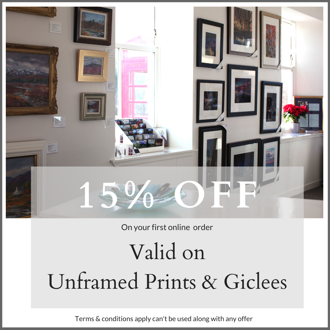 15% OFF Unframed Scottish Prints at The Butterworth Gallery