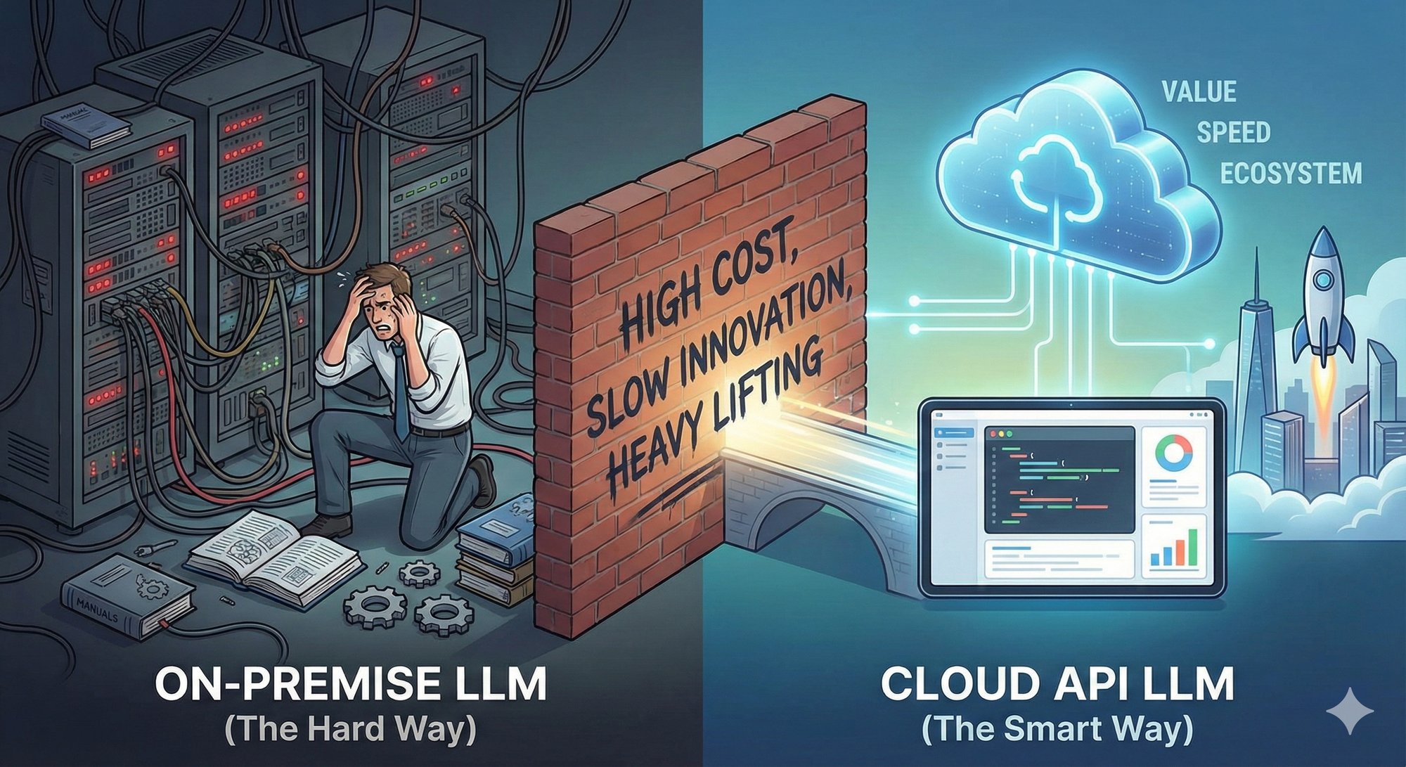 The Illusion of Building Your Own LLM: Why Renting Intelligence is the Smartest Strategy