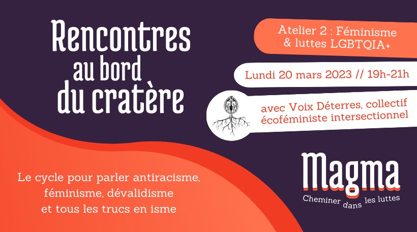 Rencontres au bord du cratère - Atelier 2 : Féminisme et luttes LGBTQIA+ ✨