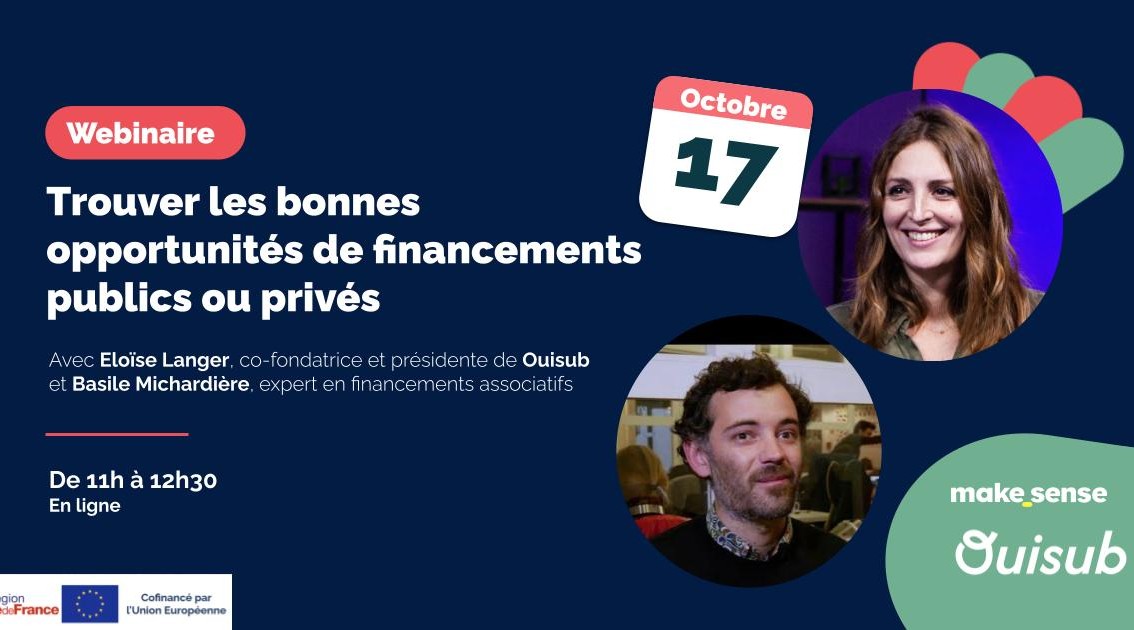 Webinaire : Trouver les bonnes opportunités de financements publics et privés (subventions, mécénat, AAP, dispositifs permanents)