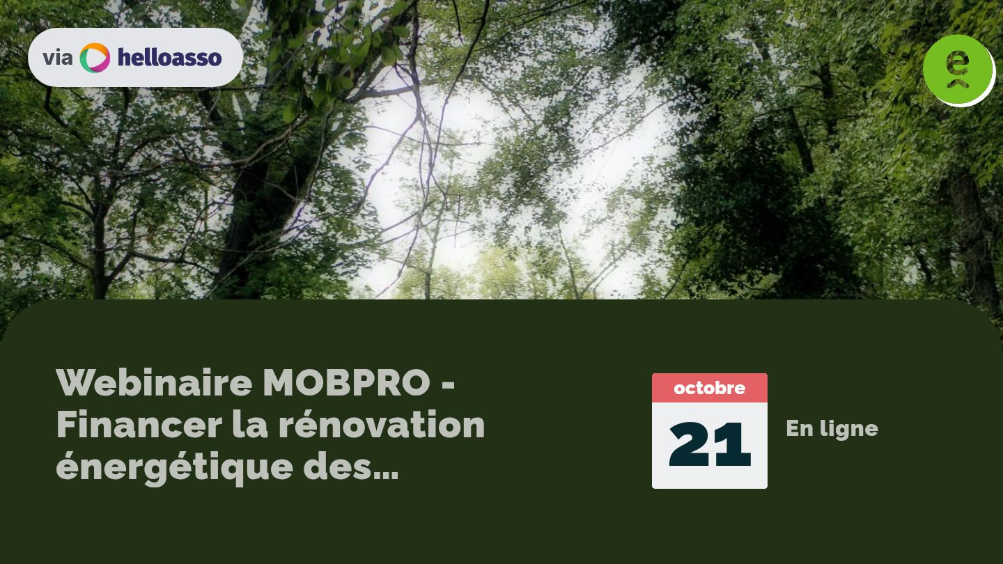 Webinaire MOBPRO - Financer la rénovation énergétique des logements privés