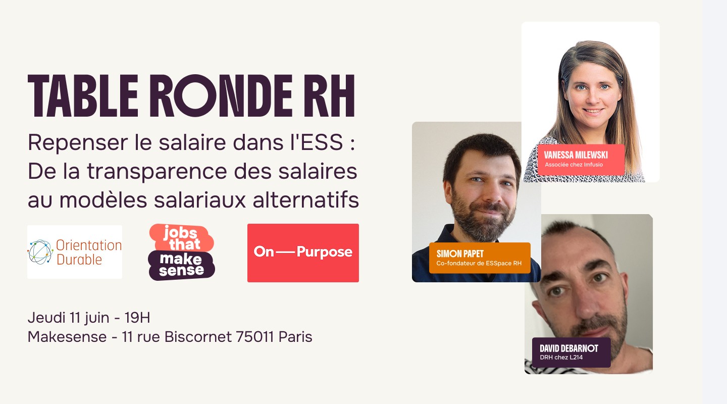 Table ronde RH : Repenser le salaire dans l'ESS