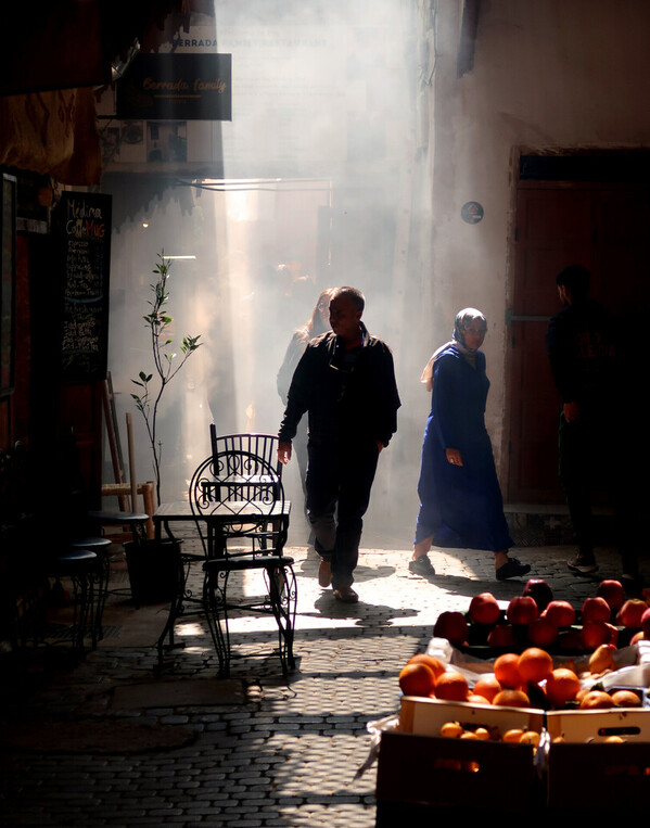 Smokey alley in Morocco by Kevin Button