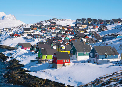 Colourful houses in Greenland
