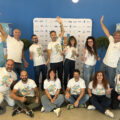 Lo staff di Great Innova con il presidente Cristian Ranallo, primo in piedi a sinistra