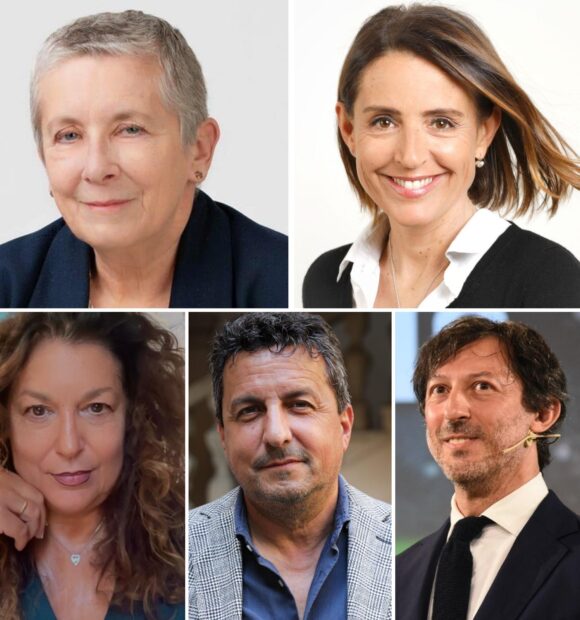 Patrizia Manassero (sindaca di Cuneo), Katia Tarasconi (sindaca di Piacenza), Cristina Ferrari (direttore della Fondazione Teatri di Piacenza), Roberto Reggi (presidente di Fondazione Piacenza e Vigevano) e Gian Luca Rocco (direttore del quotidiano piacentino Libertà)