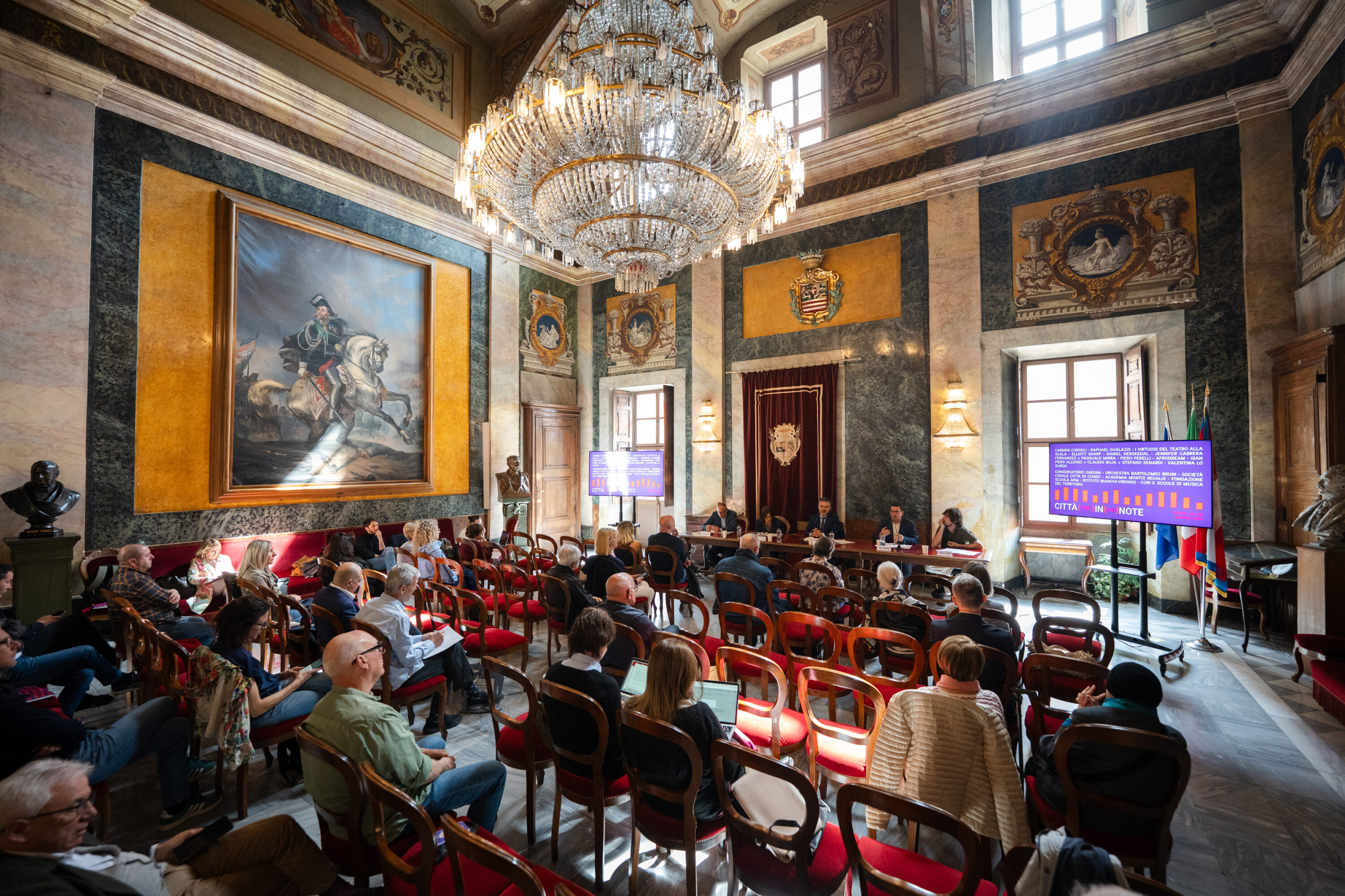 Alcuni scatti della conferenza stampa di "Città in note. La musica dei luoghi" (ph@Marco Rostagno)