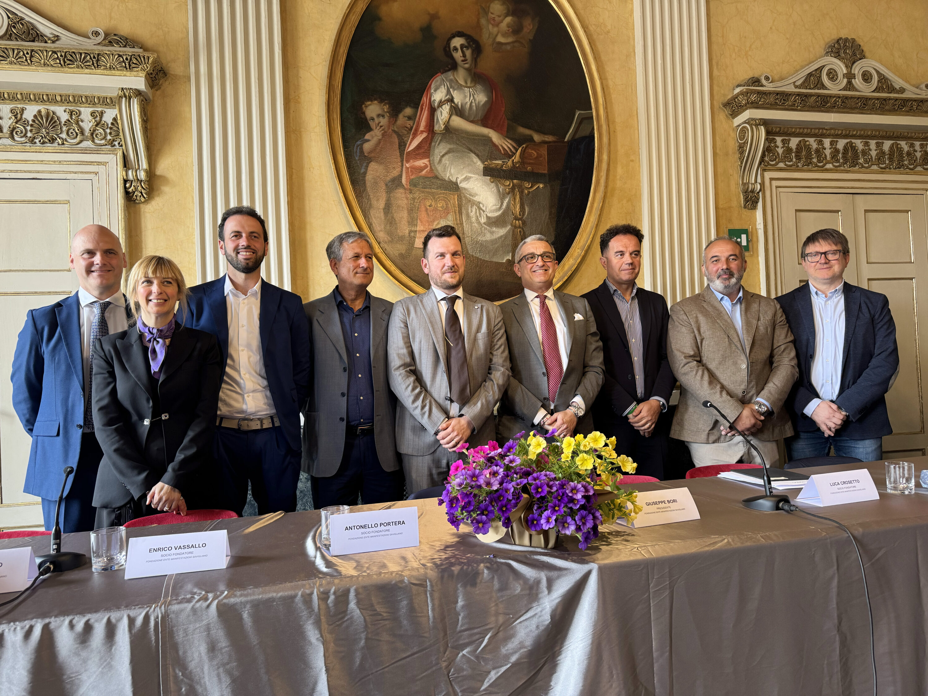 Il Cda e i soci fondatori di Ente Manifestazioni Savigliano