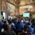 Il presidente di Confagricoltura Cuneo, Enrico Allasia, nel suo intervento di apertura alla presentazione del porgetto AGRIESG a Savigliano