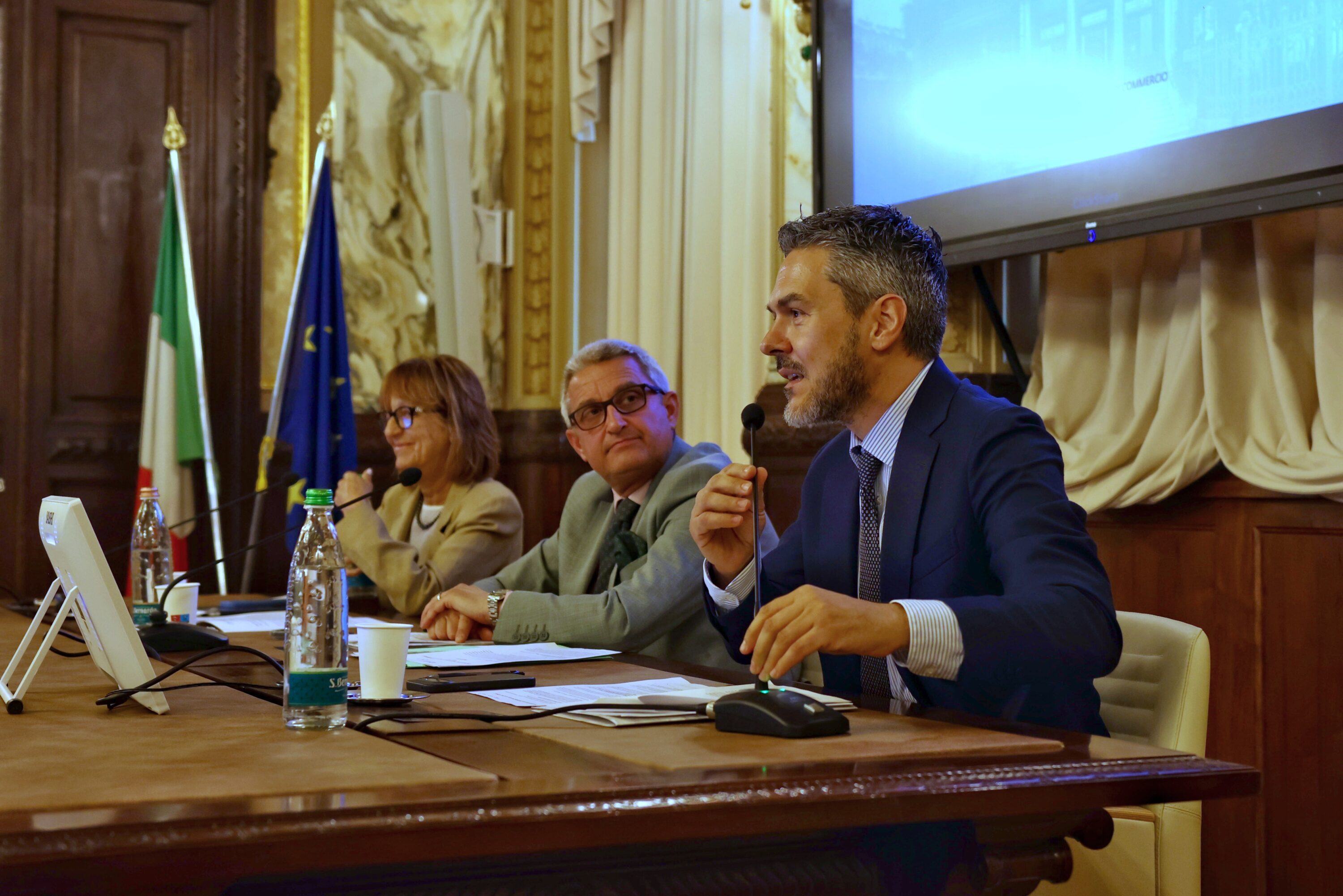 L'intervento di Davide De Luca alla presentazione del programma delle attività del centenario del Palazzo della Camera di Commercio