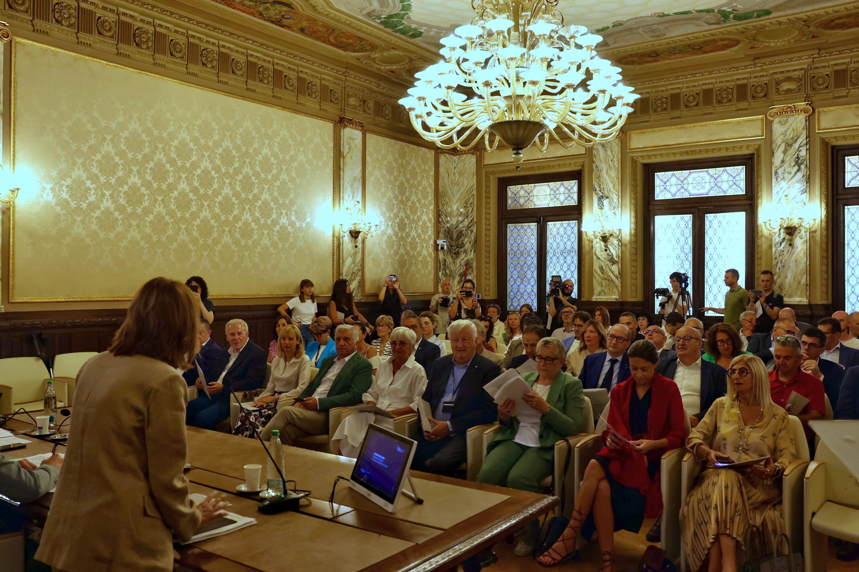 L’intervento di Patrizia Mellano alla presentazione del programma delle attività del centenario del Palazzo della Camera di Commercio
