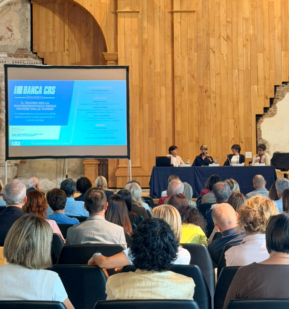 Uno scatto dell'incontro di Banca CRS sull’indipendenza economica