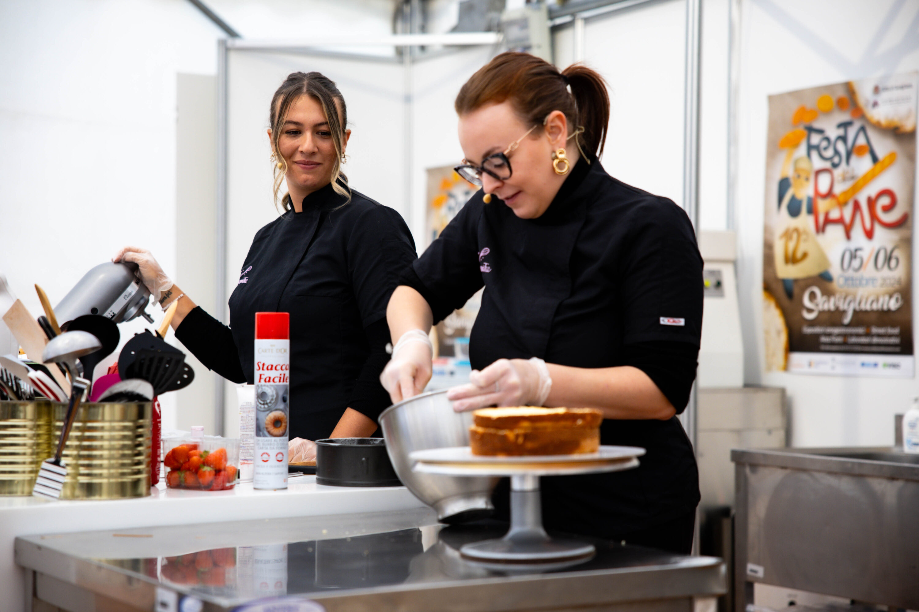 Un momento di show cooking a tema "pasticceria" della scorsa edizione