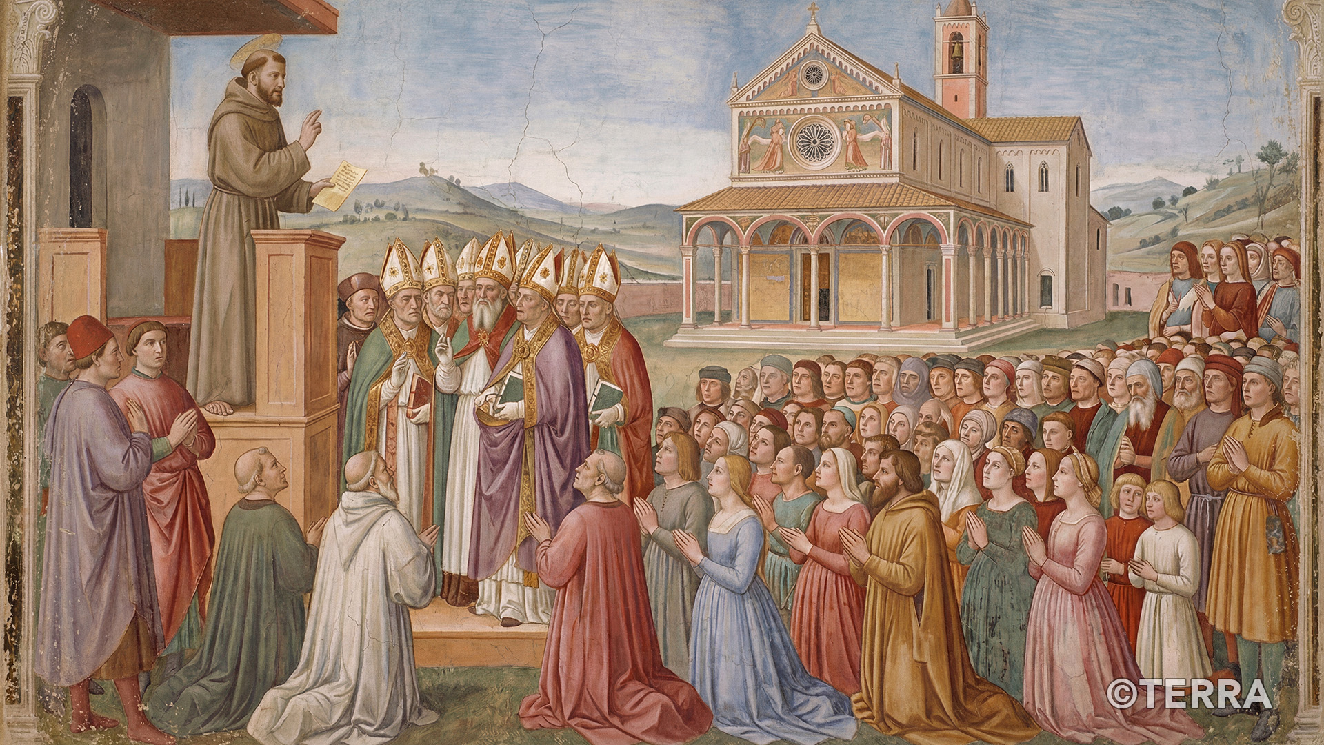 “Inciso nella pietra, San Francesco e i suoi pellegrini”