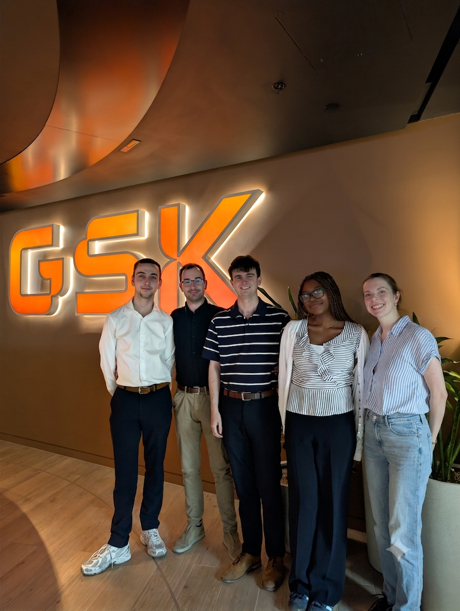 Louise Littlefair with GSK interns