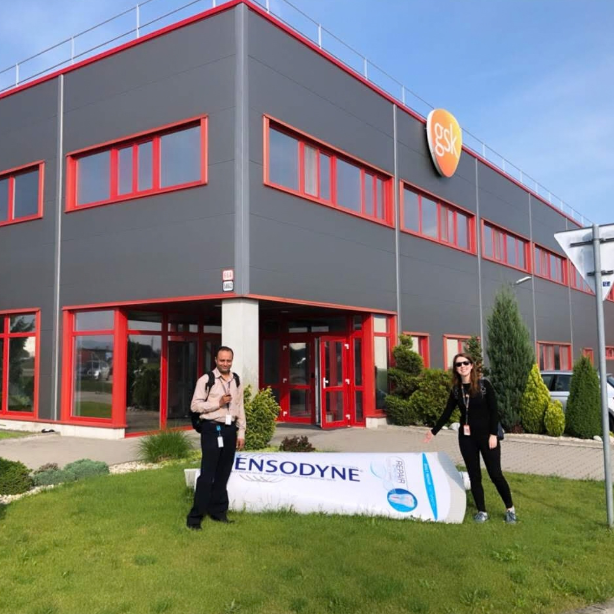 Louise during a GSK visit in Slovakia