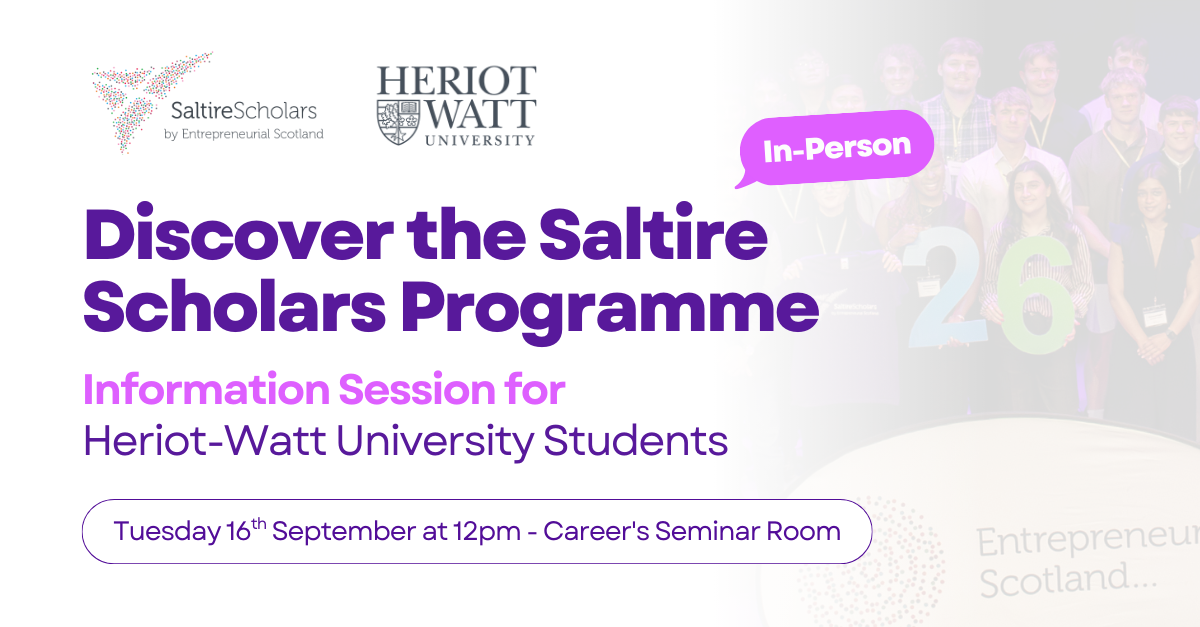 In-Person Info Session for Heriot-Watt Uni Students: Discover the 2026 Saltire Scholars Programme