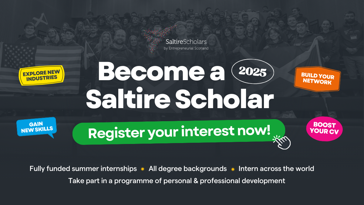 Unlock Your Future: Register your interest in the 2025 Saltire Scholars Programme