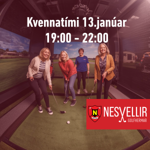 Skráning í kvennatíma á Nesvöllum 13. janúar 19:00 - 22:00