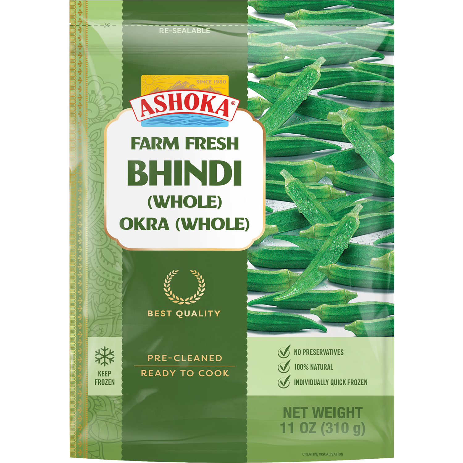 Okra whole bhindi Ashoka 310gr