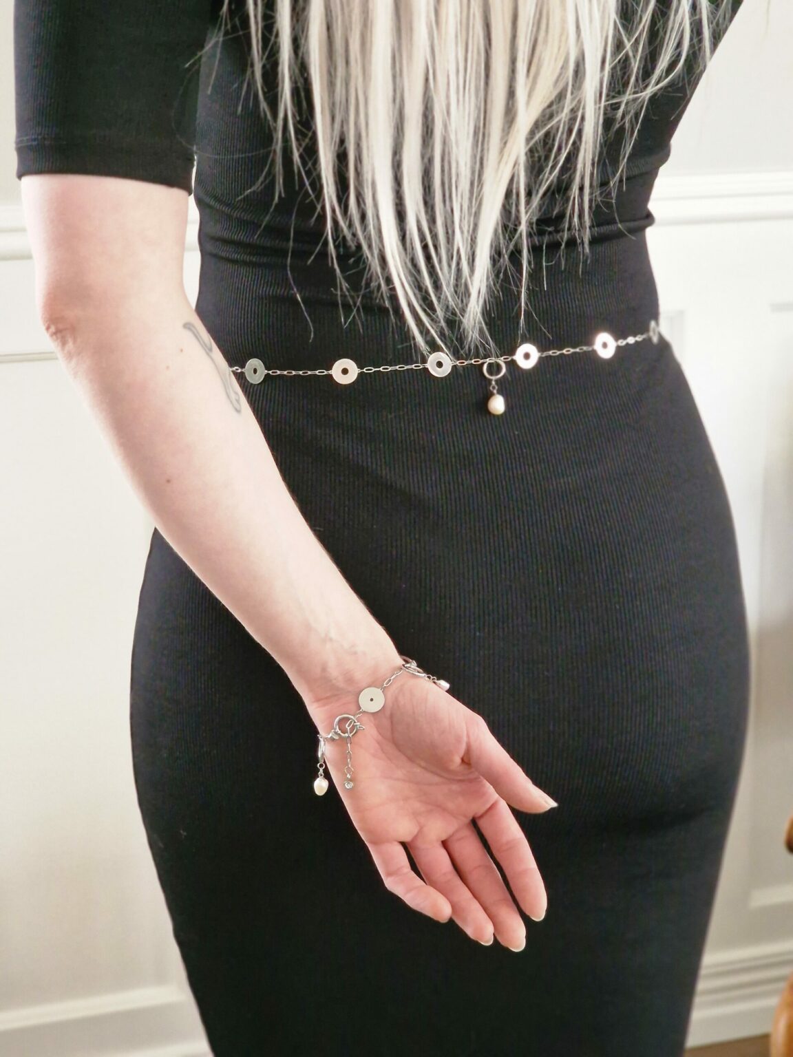 My Pearl Needle Gauge Necklace Silfa