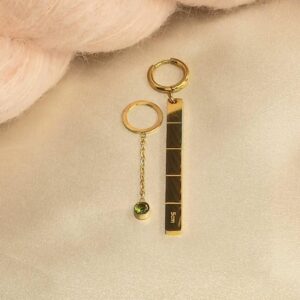 4,5 cm / 1,77 in charm shown with 5cm / 2 in ruler earring