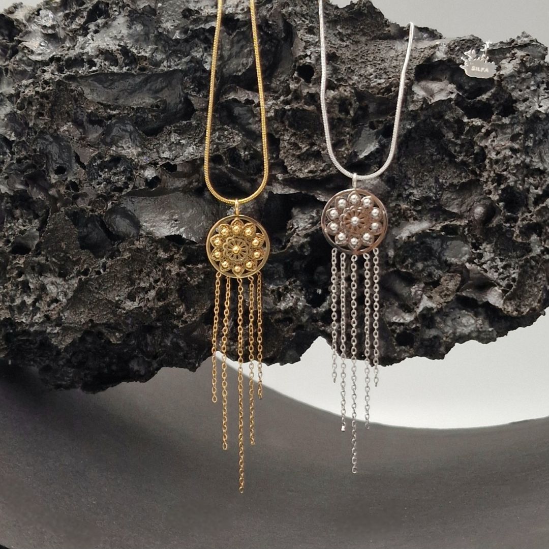 vefur_gersemi hálsmen gull og silfur