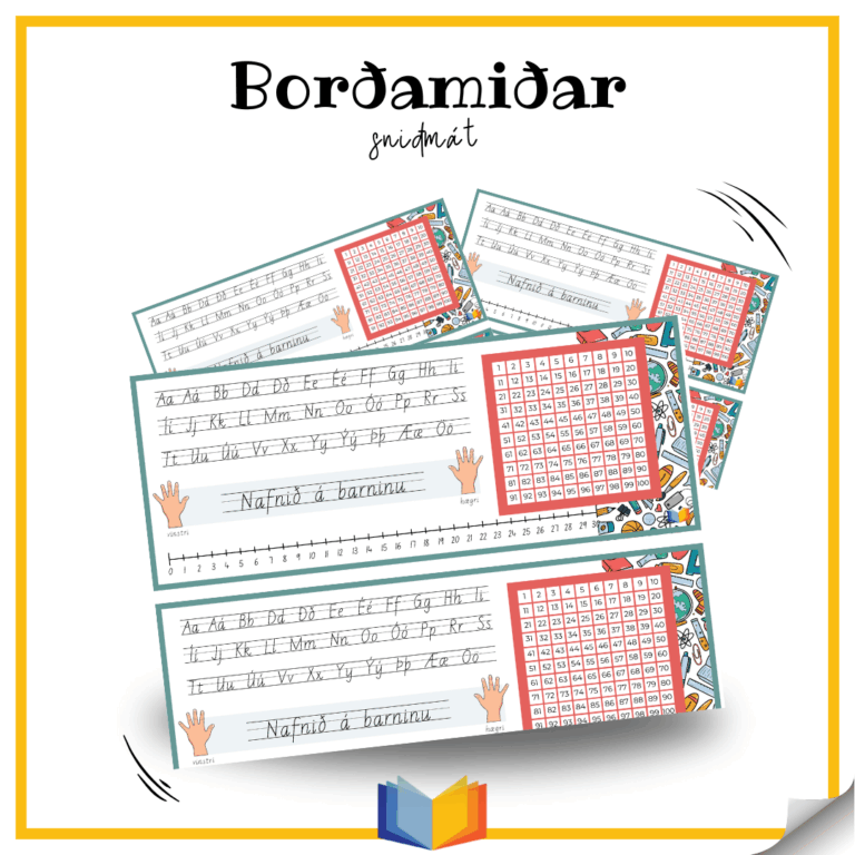 borðamiðar- template
