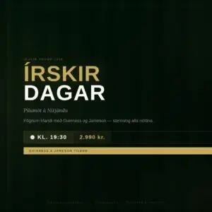 Írskir Dagar — Pílumót 3. júlí kl. 19.30