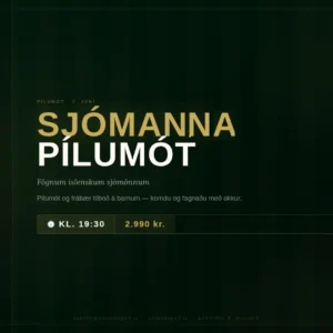 Sjómannapílumót 7. júní kl. 19.30