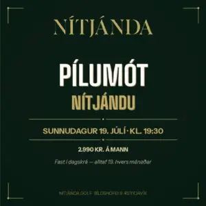Pílumót Nítjándu 19. júlí kl. 19.30