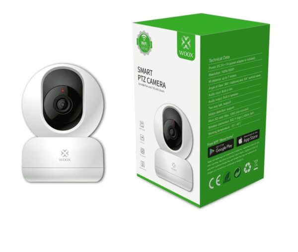 Myndavél Inni Full HD snjöll PTZ 360° 1080P, 5V DC, hvít, WOOX - Image 6