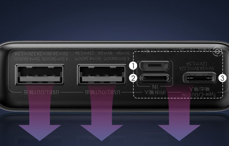 Hleðslubanki Baseus LiPo 20000mAh 22.5W PD3.0 QC3.0 2xUSB + USB C - Image 2