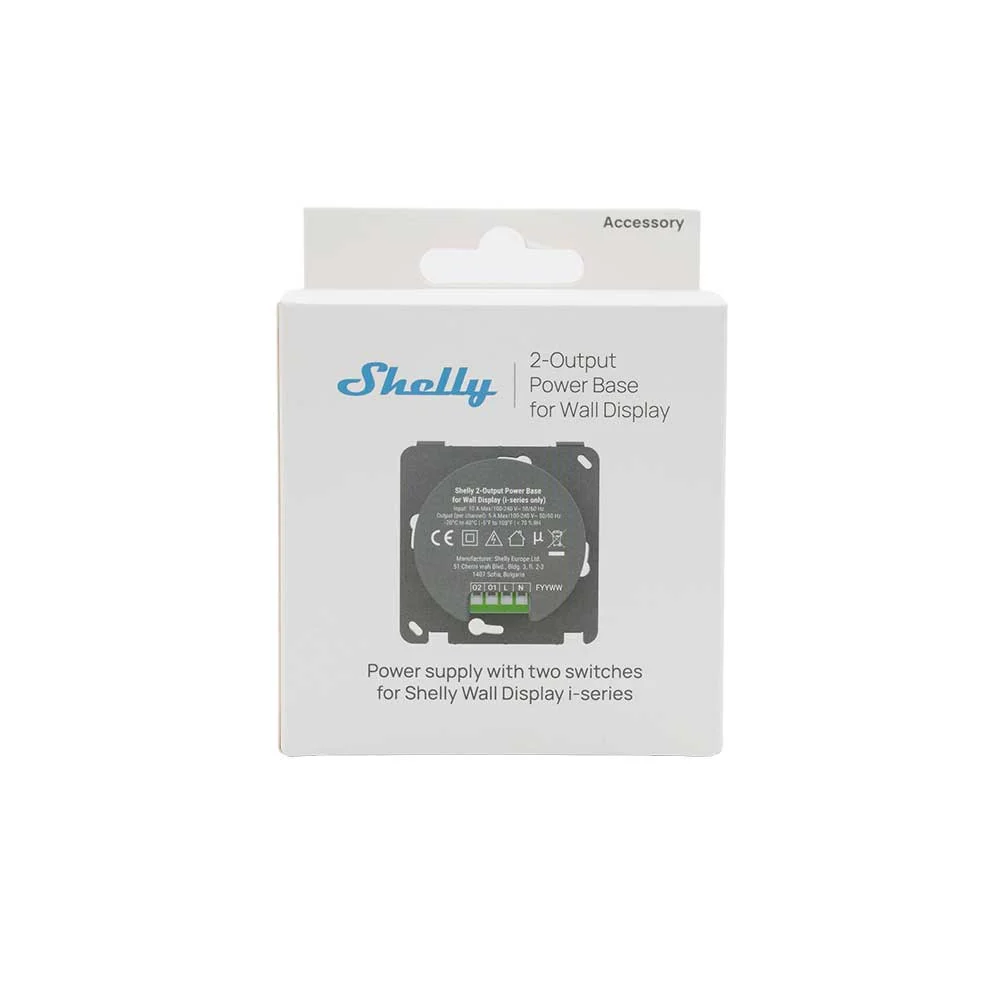 Shelly 2-Output Power Base for Wall Display - Image 2