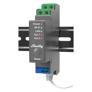 Shelly Pro2 2 rása snjallrelay (aðskildar snertur)