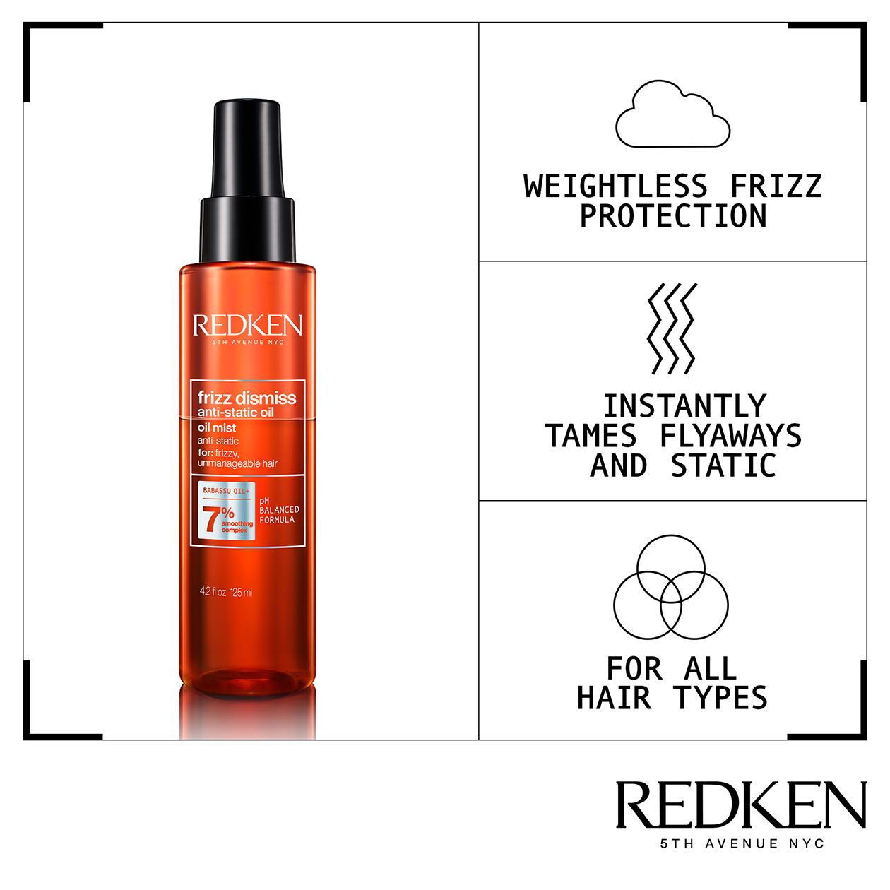 Redken Frizz Dismiss Anti-Static Oil Mist 125ml - Image 4