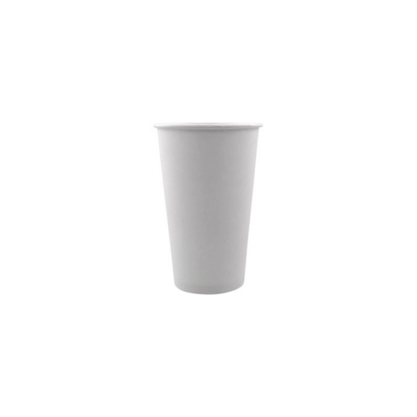 Pappabollar hvítir 16oz 50stk